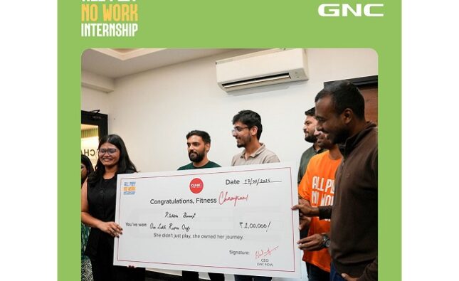 GNC India Crowns All Play No Work Internship Champion, Rishitha Devi Bonangi Transforms Herself and Wins ₹1 Lakh Cash Prize