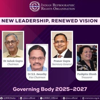 Indian Reprographic Rights Organisation (IRRO) Elects New Governing Body at Annual General Meeting 2025