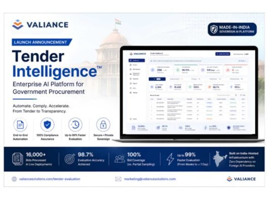 Valiance Solutions Launches Tender Intelligence, an Enterprise SaaS for Government Procurement