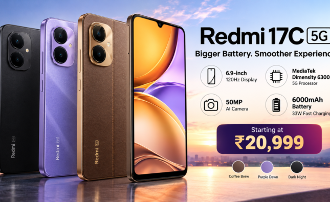 Redmi 17C 5G Launched in India Starting at ₹20,999 With 6000mAh Battery, 120Hz Display and 50MP Camera